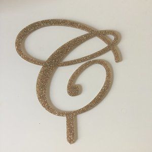 Gold Glitter Cake Topper